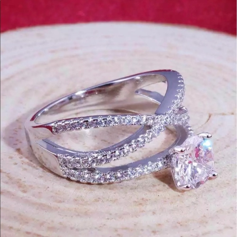 WHITE SAPPHIRE ETERNITY WRAP RING - Picture 5 of 5